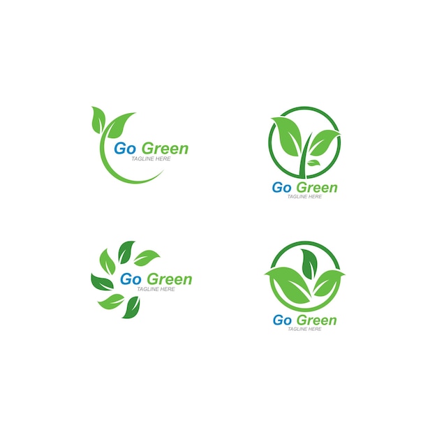 Go greeneco tree leaf logo-vorlage