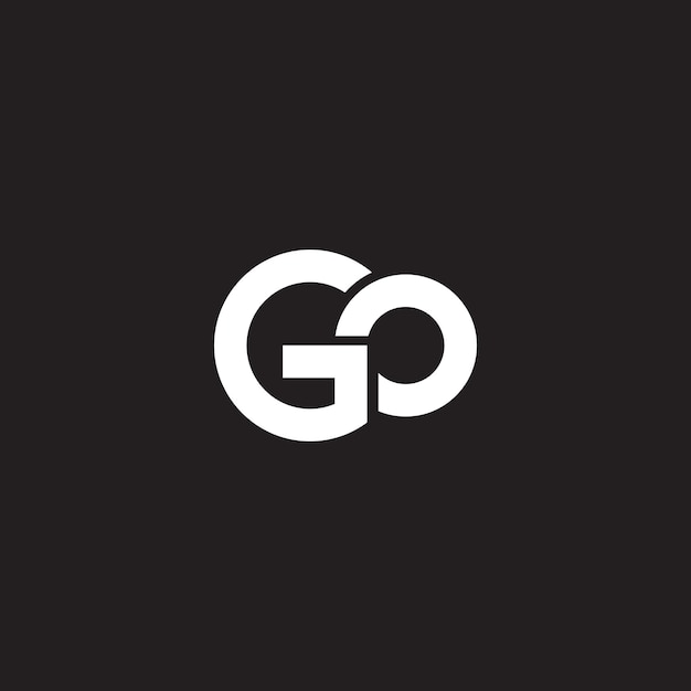 Go-Logo auf schwarzem Hintergrund