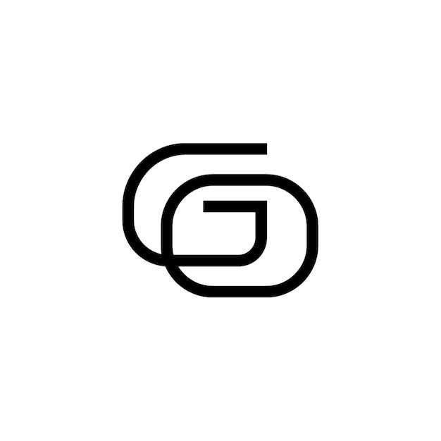 GO-Monogramm-Logo-Design, Buchstabe, Text, Name, Symbol, einfarbig, Logo, Alphabet, Zeichen, einfaches Logo