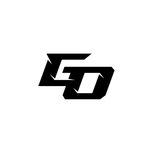 GO-Monogramm-Logo-Design, Buchstabe, Text, Name, Symbol, einfarbig, Logo, Alphabet, Zeichen, einfaches Logo