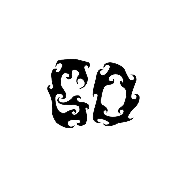 GO-Monogramm-Logo-Design, Buchstabe, Text, Name, Symbol, einfarbig, Logo, Alphabet, Zeichen, einfaches Logo