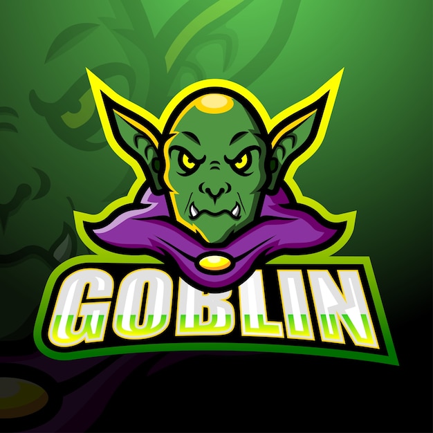 Goblin maskottchen esport illustration