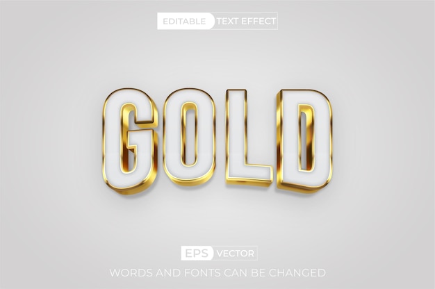 Gold-bearbeitbare Text-Effekt-Design