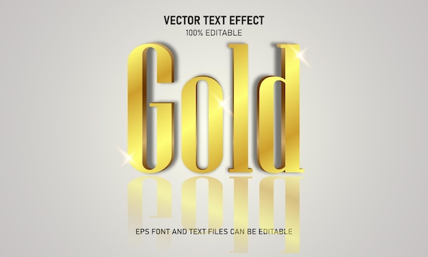 Gold-bearbeitbarer Text-Effekt Trend-Stil modern