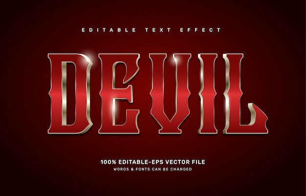 Gold devil texteffekt