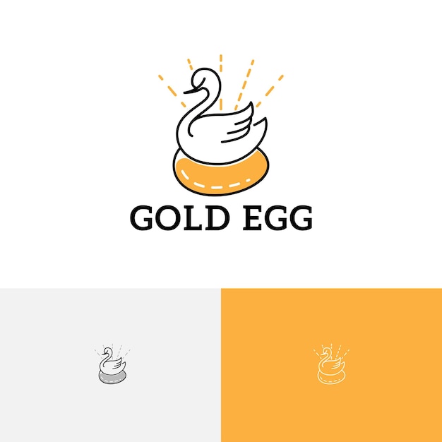 Gold-Ei-Schwan-Gans-Enten-Tierfarm-Logo