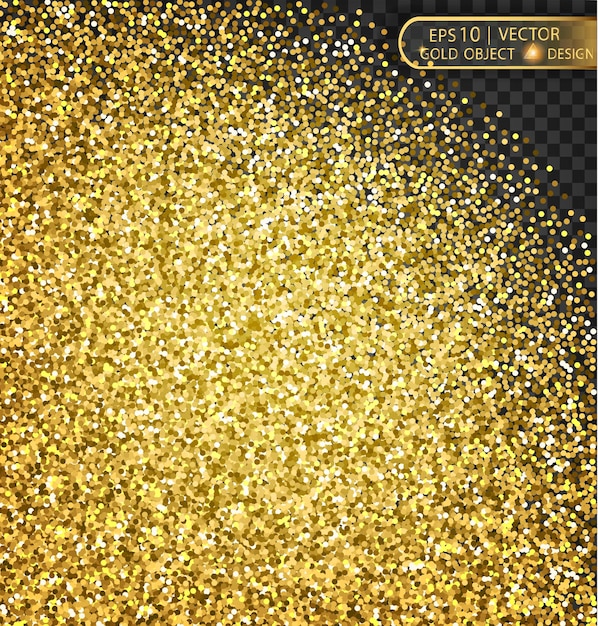Gold funkelt auf einem transparenten Hintergrund