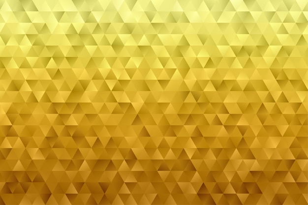 Gold geometrisches Muster. Goldene niedrige Poly Hintergrund Tapete.