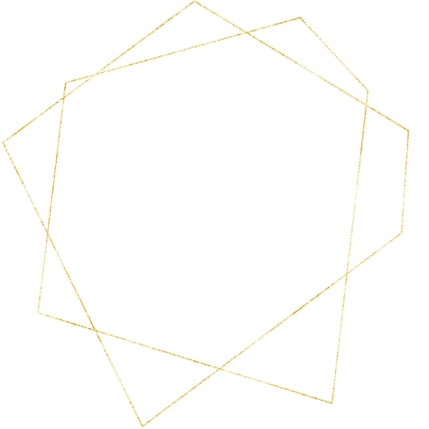 Vektor gold glänzender farbfleck, handgezeichnete illustration, pinselstrich-farbornament, verziert goldrahmen