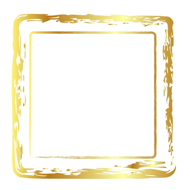 Vektor gold goldener vektor einfacher ovaler doppellinienrahmen aus buntstift auf weißem hintergrund