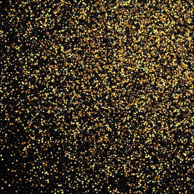 Gold-Konfetti auf Rot. Isolierte goldene Staubpartikel. Flüssige Geburtstagskarte. Zufälliger Brauthintergrund. Vektorrunde Bokeh. Abstrakter Iridescenter Hintergrund. Folie-Grenze. Geometrischer Jahrestagshintergrund.