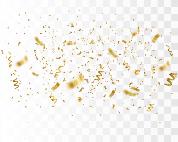 Gold-Konfetti-Vektor
