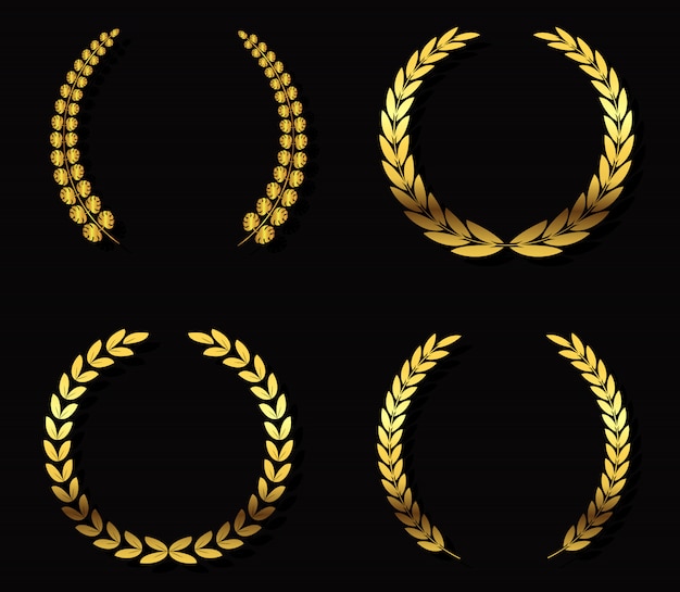 Gold Lorbeerkränze