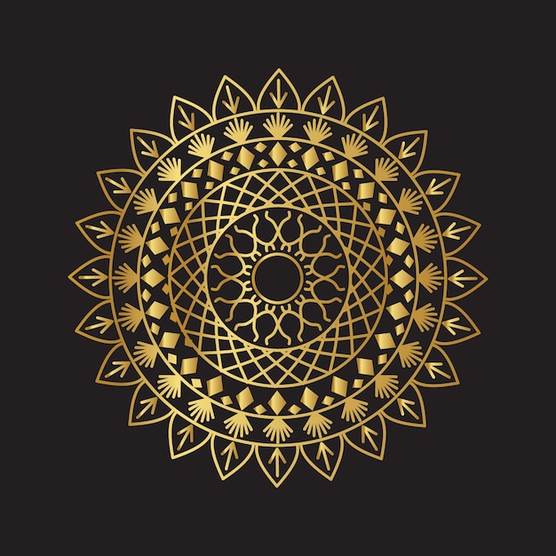 Vektor gold mandala hintergrund