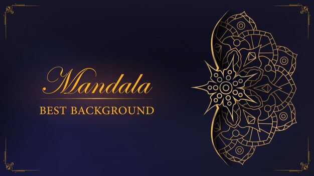 Gold mandala hintergrund