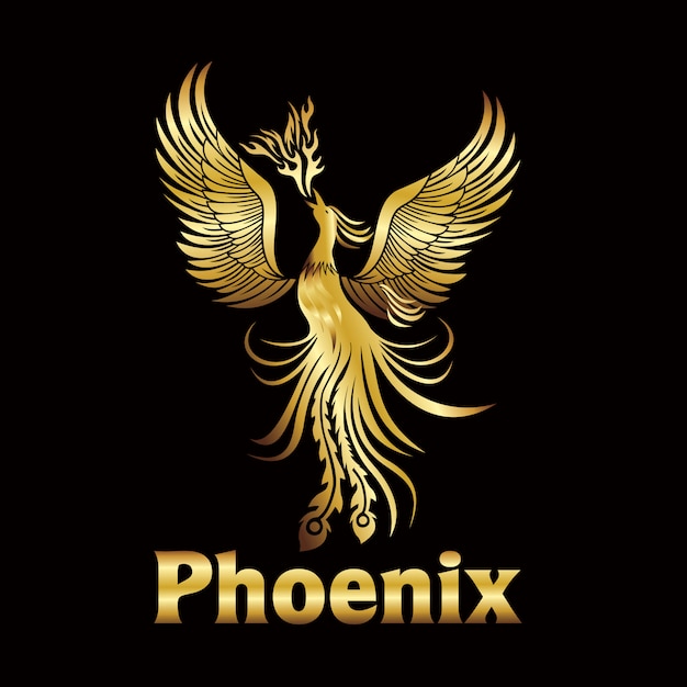 Gold phoenix logo