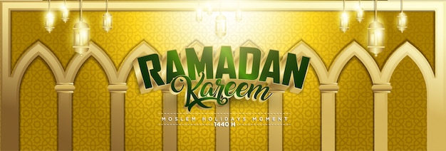 Gold ramadan kareem hintergrund