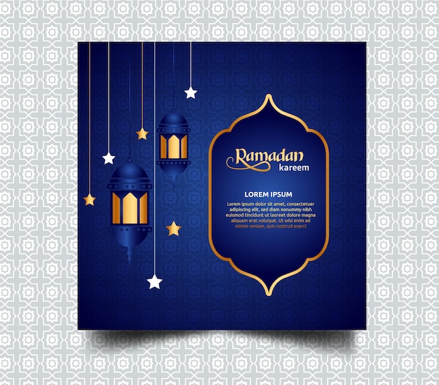Gold ramadan kareem illustration islamisches banner