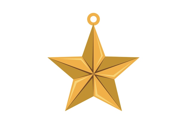 Gold Star Weihnachtsdekoration aufkleber