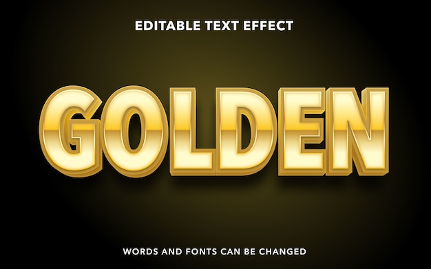 Gold text bearbeitbarer texteffektstil