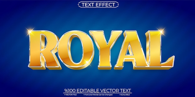 Gold und Silber Royal Editierbarer und skalierbarer Texteffekt