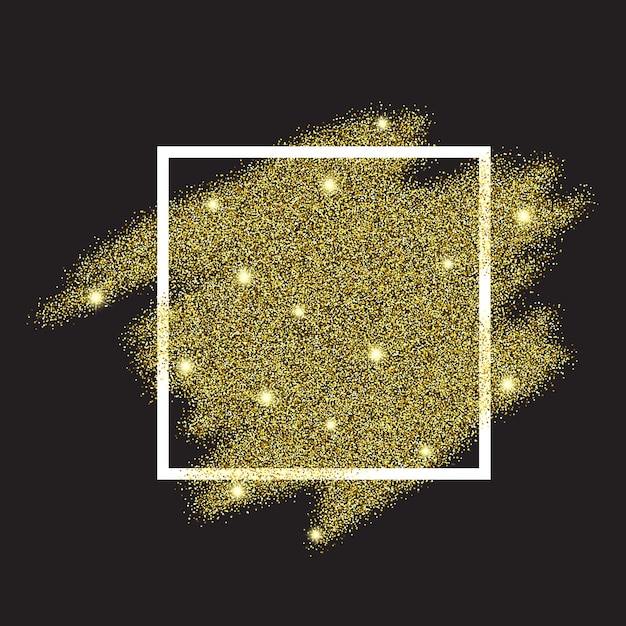 Gold-Unschärfe-Glitter-Hintergrund im Rahmen