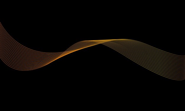 Gold wavy lines Kunstvektor-Illustration