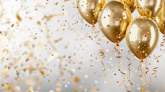 Vektor goldballons sind ein symbol der zukunft.