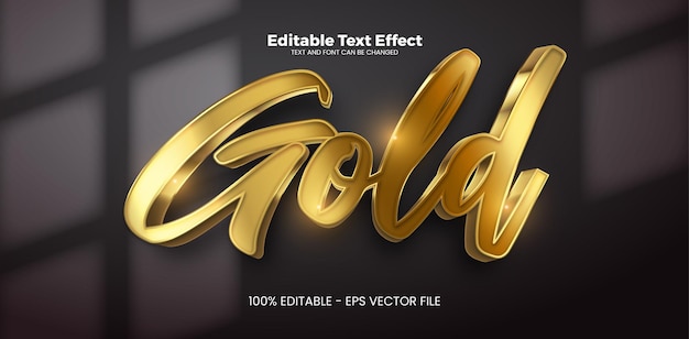 Goldbearbeitbarer Texteffekt im modernen Trendstil