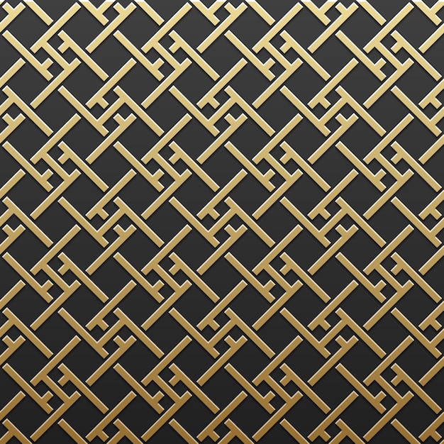 Golden metallic hintergrund mit geometrischen muster. eleganter luxusstil.