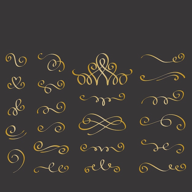 golden segmented frame sornament collection Chalkboard Weihnachts Set