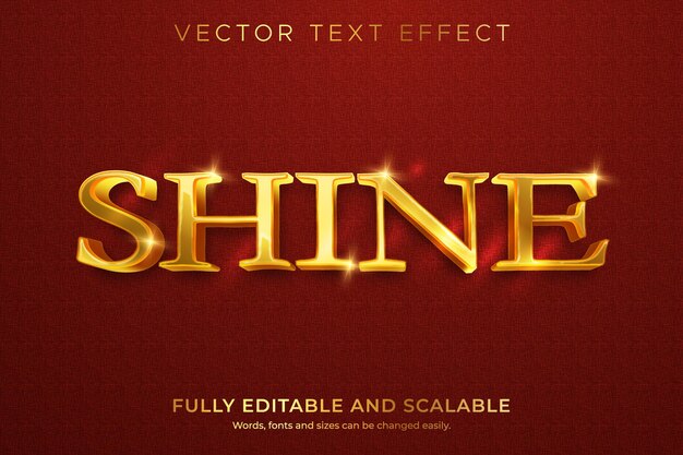 Golden Shine, ein bearbeitbarer Text-Effekt