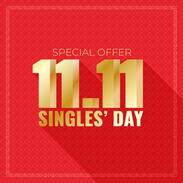 Golden singles day konzept