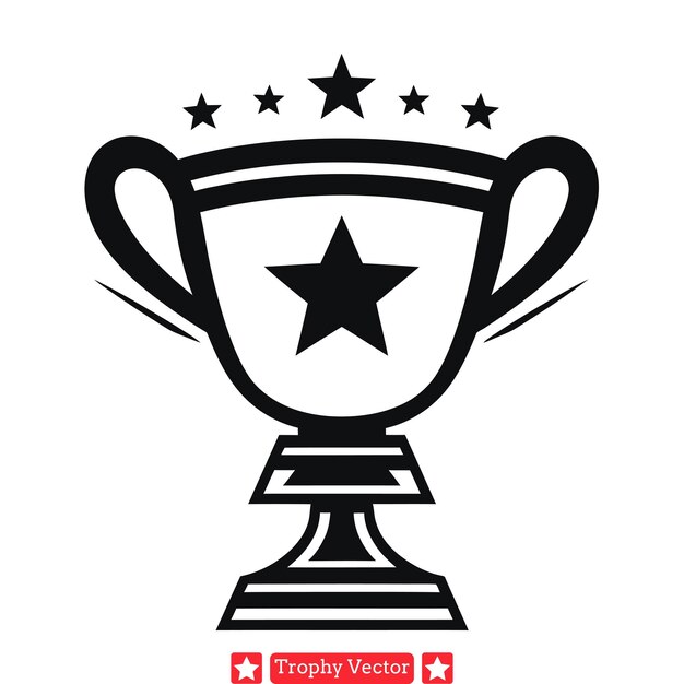 Golden standards vector trophy set für die gewinner