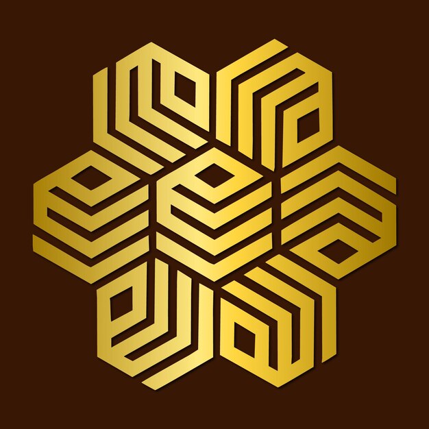 Vektor goldene arabische kalligraphie luxus arabische geometrische muster illustration.