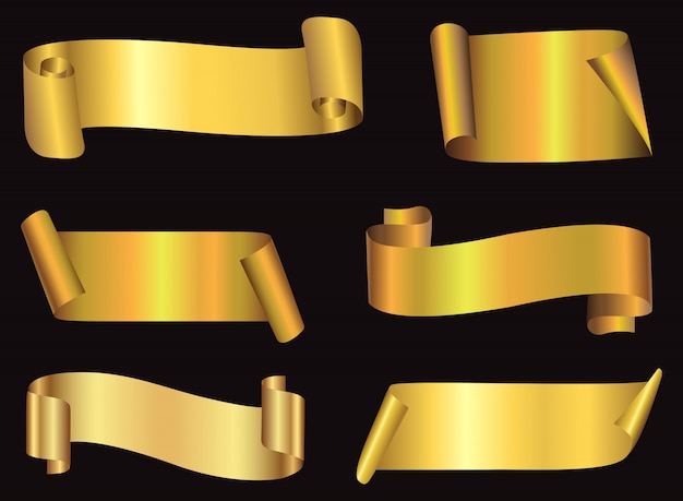 Goldene band banner gesetzt