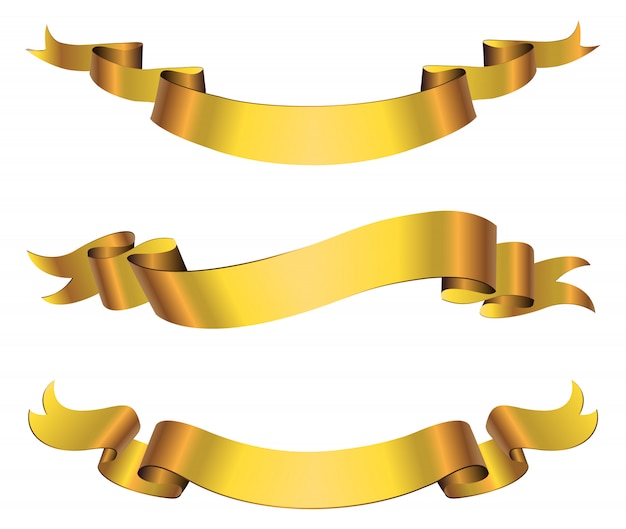 Goldene bandfahnen