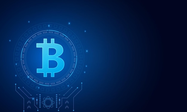 Goldene Bitcoin-Digitalwährung auf der Weltkarte futuristisches digitales Geld