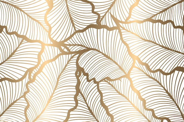 Goldene Blatt-Hintergrund-Design-Textur