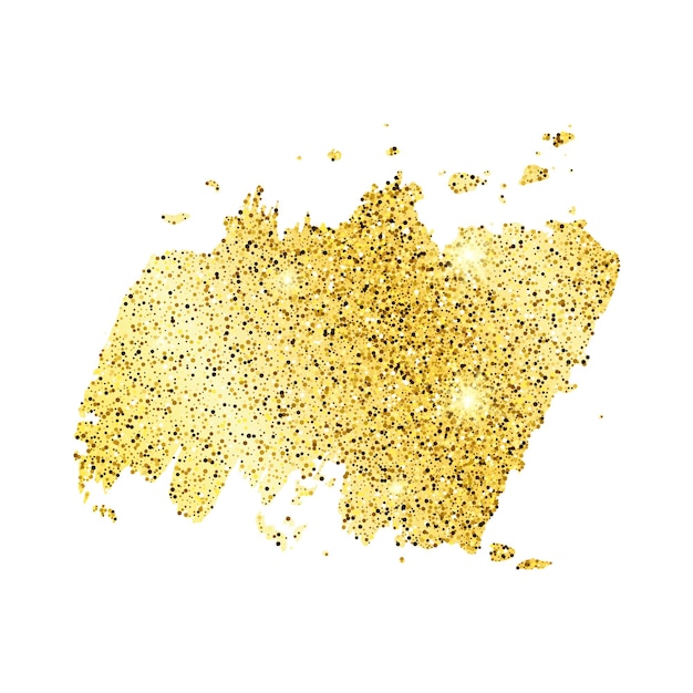 Goldene farbe glitzernde kulisse auf weißem hintergrund. hintergrund mit goldfunkeln und glitzereffekt. leerer platz für ihren text. vektor-illustration