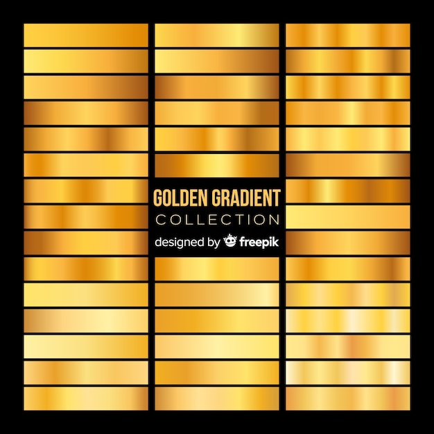 Goldene farbverlaufssammlung