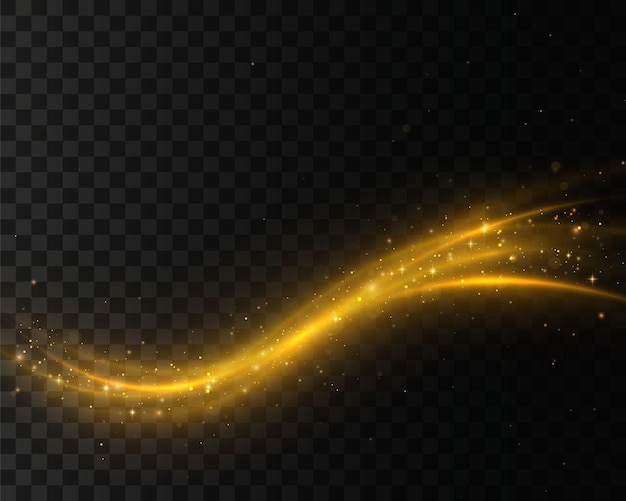 Goldene, glitzernde magische Goldpartikel isoliert