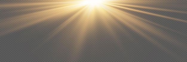 Goldene Lichtstrahlen des Lichtsternblitzes