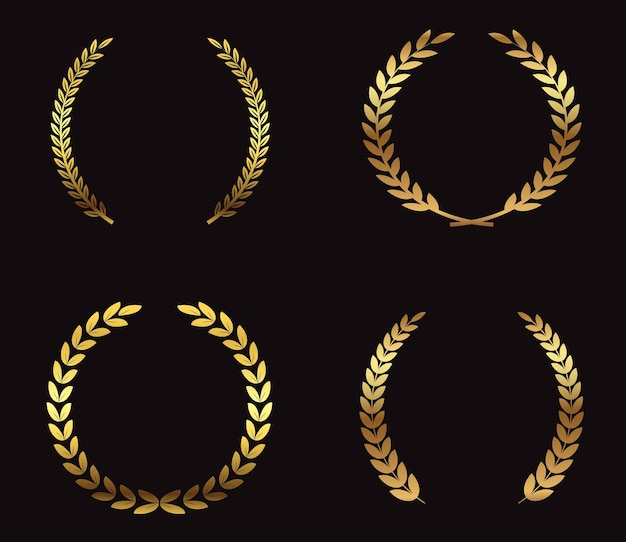Goldene Lorbeerkränze