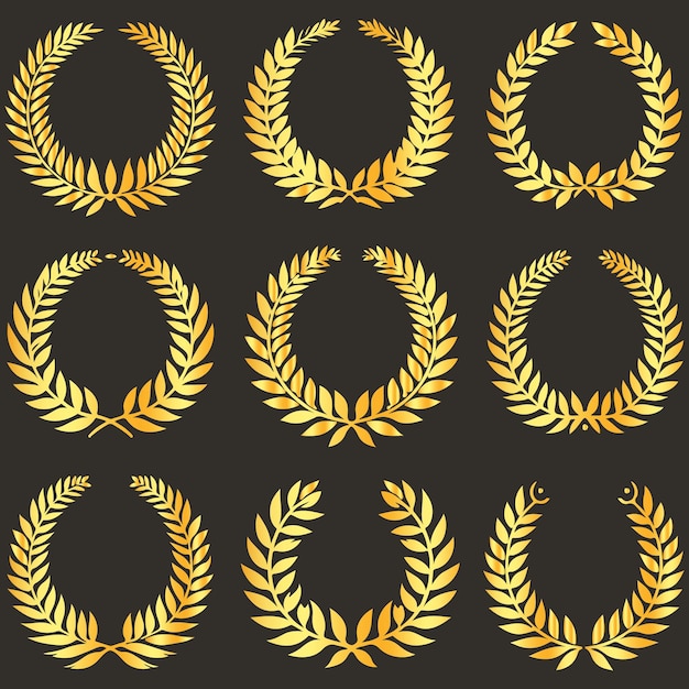Goldene Lorbeerkränze