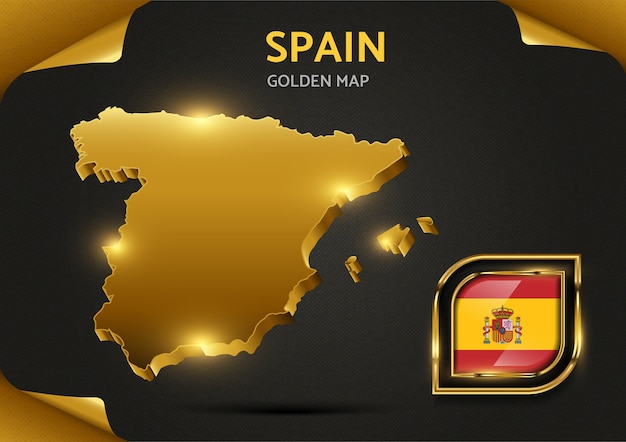 Goldene Luxuskarte Spanien