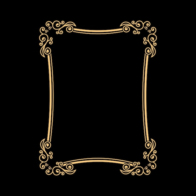 Goldene rahmen-luxuskollektion mit blumendekoration