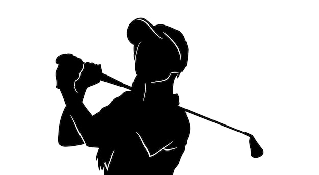 Vektor goldene spieler-silhouette-illustration