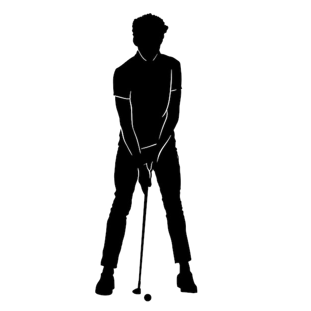 Vektor goldene spieler-silhouette-illustration