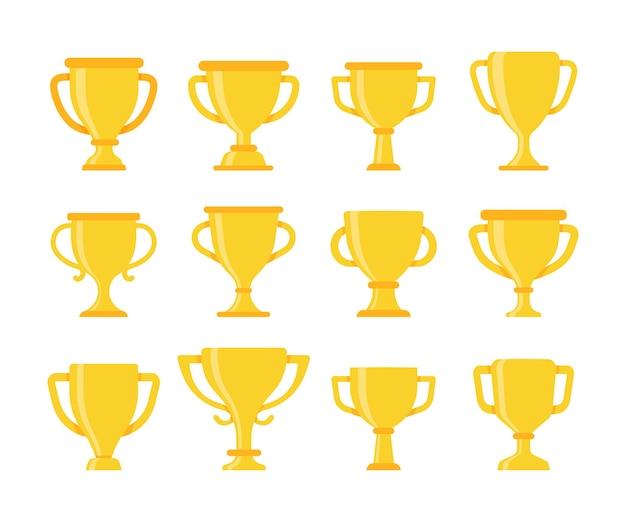 Goldene trophäe für die gewinner des sportleistungspreiskonzepts